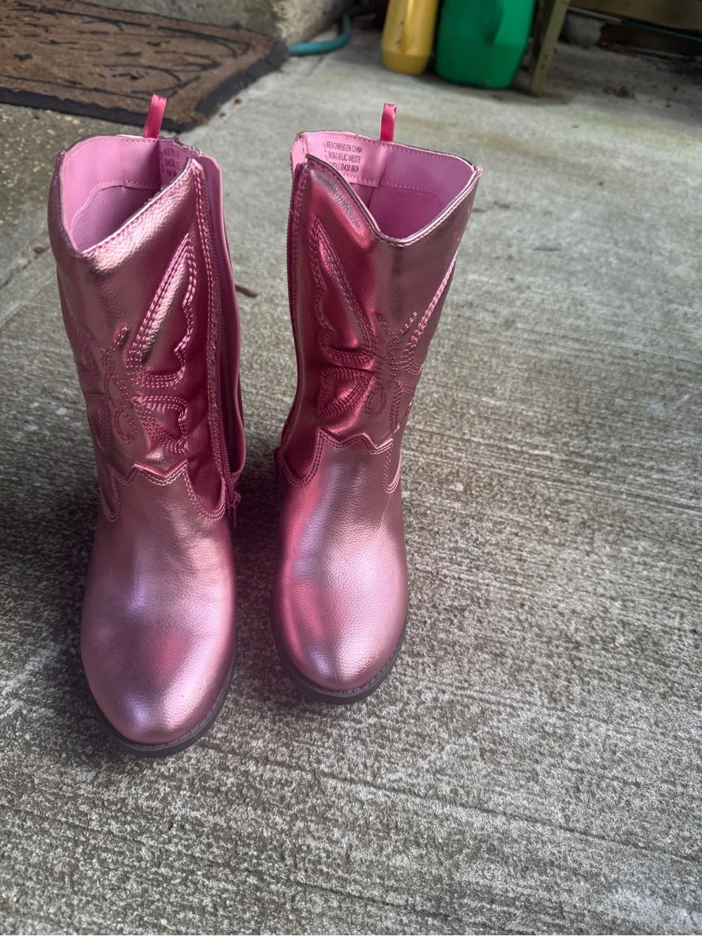 Old Navy Metallic Pink Girls' Cowboy Boots